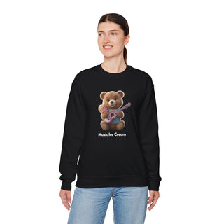 Melodic Treats: 'Ice Cream & Instruments' Unisex Crewneck Sweatshirt