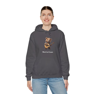 Guitar Groove: 'Strumming Serenity' Unisex Hooded Sweatshirt