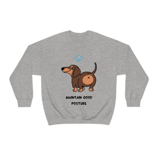 Maintain Good Posture Musical Dog Unisex Crewneck Sweatshirt