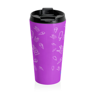 Purple Delight Ice Cream Symphony Stainless Steel Travel Mug 15 oz