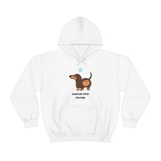 Maintain Good Posture Musical Dog Unisex Hooded Sweatshirt