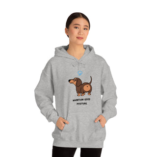 Maintain Good Posture Musical Dog Unisex Hooded Sweatshirt