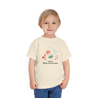 I Love Music and Ice Cream Toddler's Tee