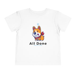 "All Done!" Delightful Pup Toddler Short Sleeve Tee