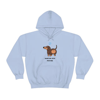 Maintain Good Posture Musical Dog Unisex Hooded Sweatshirt