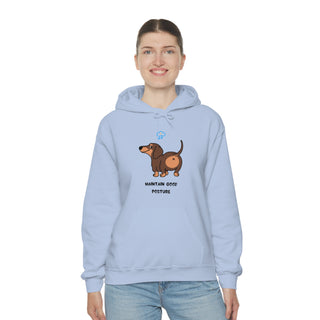 Maintain Good Posture Musical Dog Unisex Hooded Sweatshirt