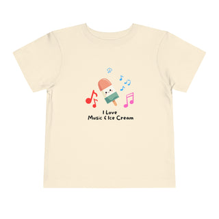 I Love Music and Ice Cream Toddler's Tee