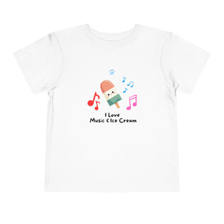 I Love Music and Ice Cream Toddler's Tee