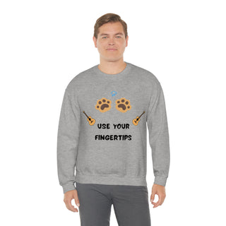 Use Your Fingertips Musical Dog Unisex Crewneck Sweatshirt