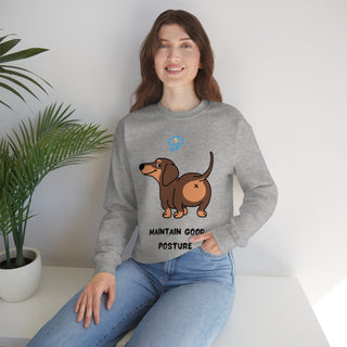 Maintain Good Posture Musical Dog Unisex Crewneck Sweatshirt