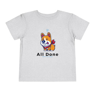 "All Done!" Delightful Pup Toddler Short Sleeve Tee