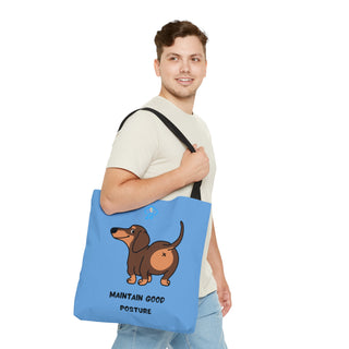 Maintain Good Posture Musical Dog Tote Bag