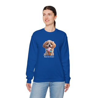 Ice Cream Bliss: 'Joyful Pup Treat' Unisex Crewneck Sweatshirt