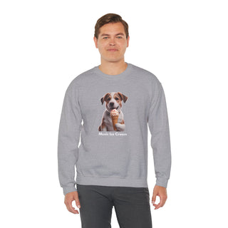 Sweet Serenity: 'Wise Pooch Indulgence' Unisex Crewneck Sweatshirt