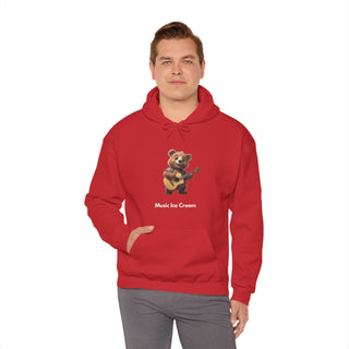 Guitar Groove: 'Strumming Serenity' Unisex Hooded Sweatshirt