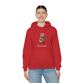 Guitar Groove: 'Strumming Serenity' Unisex Hooded Sweatshirt