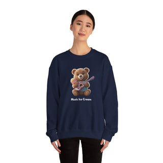 Melodic Treats: 'Ice Cream & Instruments' Unisex Crewneck Sweatshirt