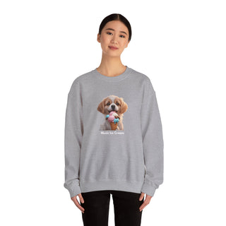 Ice Cream Bliss: 'Joyful Pup Treat' Unisex Crewneck Sweatshirt