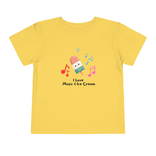 I Love Music and Ice Cream Toddler's Tee