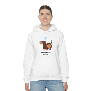 Maintain Good Posture Musical Dog Unisex Hooded Sweatshirt