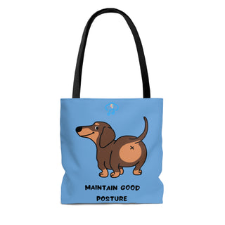 Maintain Good Posture Musical Dog Tote Bag