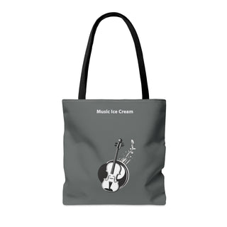 Melodic Indulgence Violin & Ice Cream Tote Bag