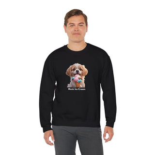 Ice Cream Bliss: 'Joyful Pup Treat' Unisex Crewneck Sweatshirt