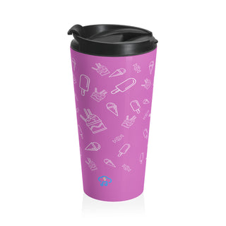 Pink Paradise Ice Cream Symphony Stainless Steel Travel Mug 15 oz