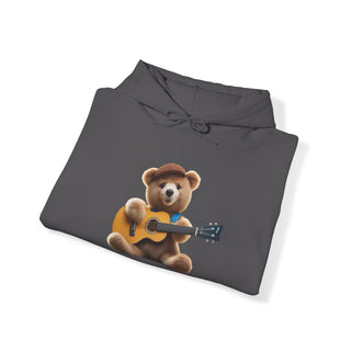 Chord Cuddles: 'Bear & Guitar' Unisex Hooded Sweatshirt