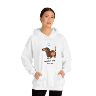 Maintain Good Posture Musical Dog Unisex Hooded Sweatshirt