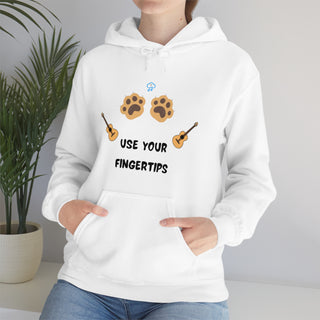 Use Your Fingertips Musical Dog Unisex Hooded Sweatshirt