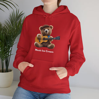 Chord Cuddles: 'Bear & Guitar' Unisex Hooded Sweatshirt