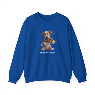 Violin Virtuoso Pup: 'Strings of Joy' Unisex Crewneck Sweatshirt