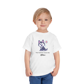 You Cannot Catch Me! Mischievous Pup Toddler's Tee