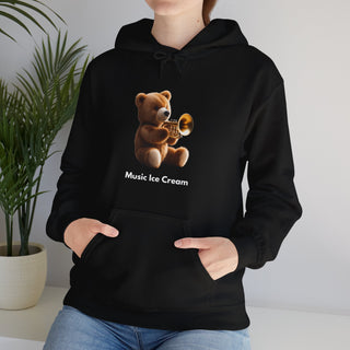 Trumpet Tunes: 'Bear the Brass' Unisex Hooded Sweatshirt