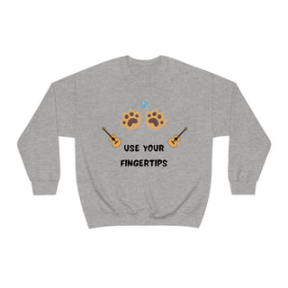 Use Your Fingertips Musical Dog Unisex Crewneck Sweatshirt