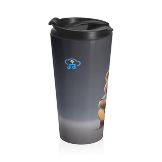 Rock 'n' Roar Guitarist Bear Stainless Steel Travel Mug 15 oz