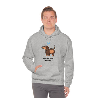 Maintain Good Posture Musical Dog Unisex Hooded Sweatshirt