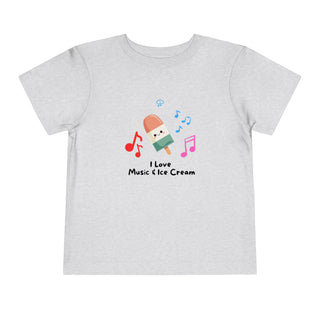 I Love Music and Ice Cream Toddler's Tee