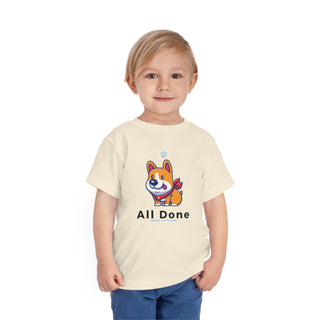 "All Done!" Delightful Pup Toddler Short Sleeve Tee