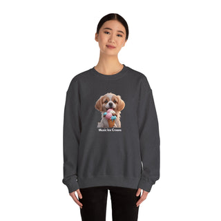 Ice Cream Bliss: 'Joyful Pup Treat' Unisex Crewneck Sweatshirt