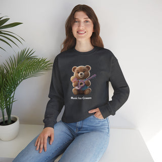 Melodic Treats: 'Ice Cream & Instruments' Unisex Crewneck Sweatshirt