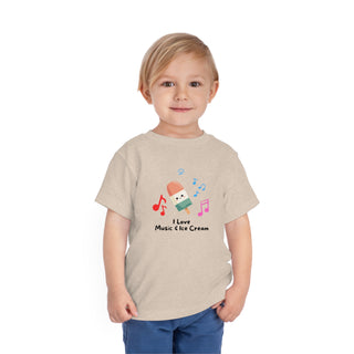 I Love Music and Ice Cream Toddler's Tee