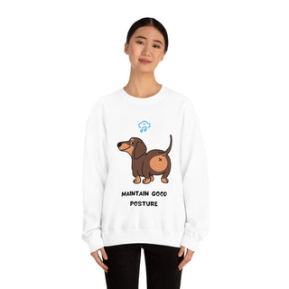 Maintain Good Posture Musical Dog Unisex Crewneck Sweatshirt