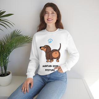 Maintain Good Posture Musical Dog Unisex Crewneck Sweatshirt