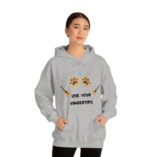 Use Your Fingertips Musical Dog Unisex Hooded Sweatshirt