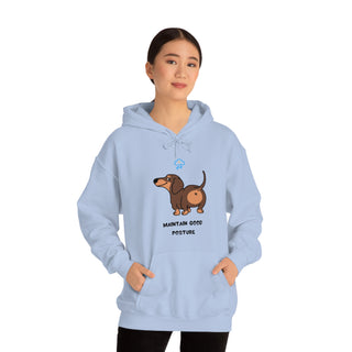 Maintain Good Posture Musical Dog Unisex Hooded Sweatshirt