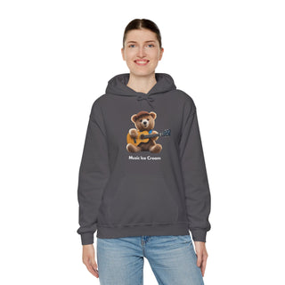 Chord Cuddles: 'Bear & Guitar' Unisex Hooded Sweatshirt