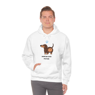 Maintain Good Posture Musical Dog Unisex Hooded Sweatshirt