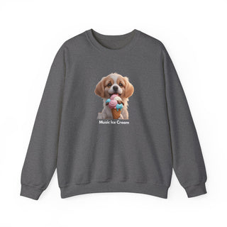 Ice Cream Bliss: 'Joyful Pup Treat' Unisex Crewneck Sweatshirt